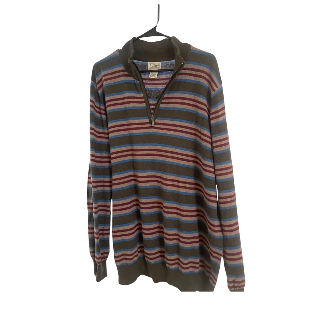 LL bean Men's Striped Sweater - Multicolor